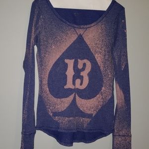 #13 Spade long sleeve Blue